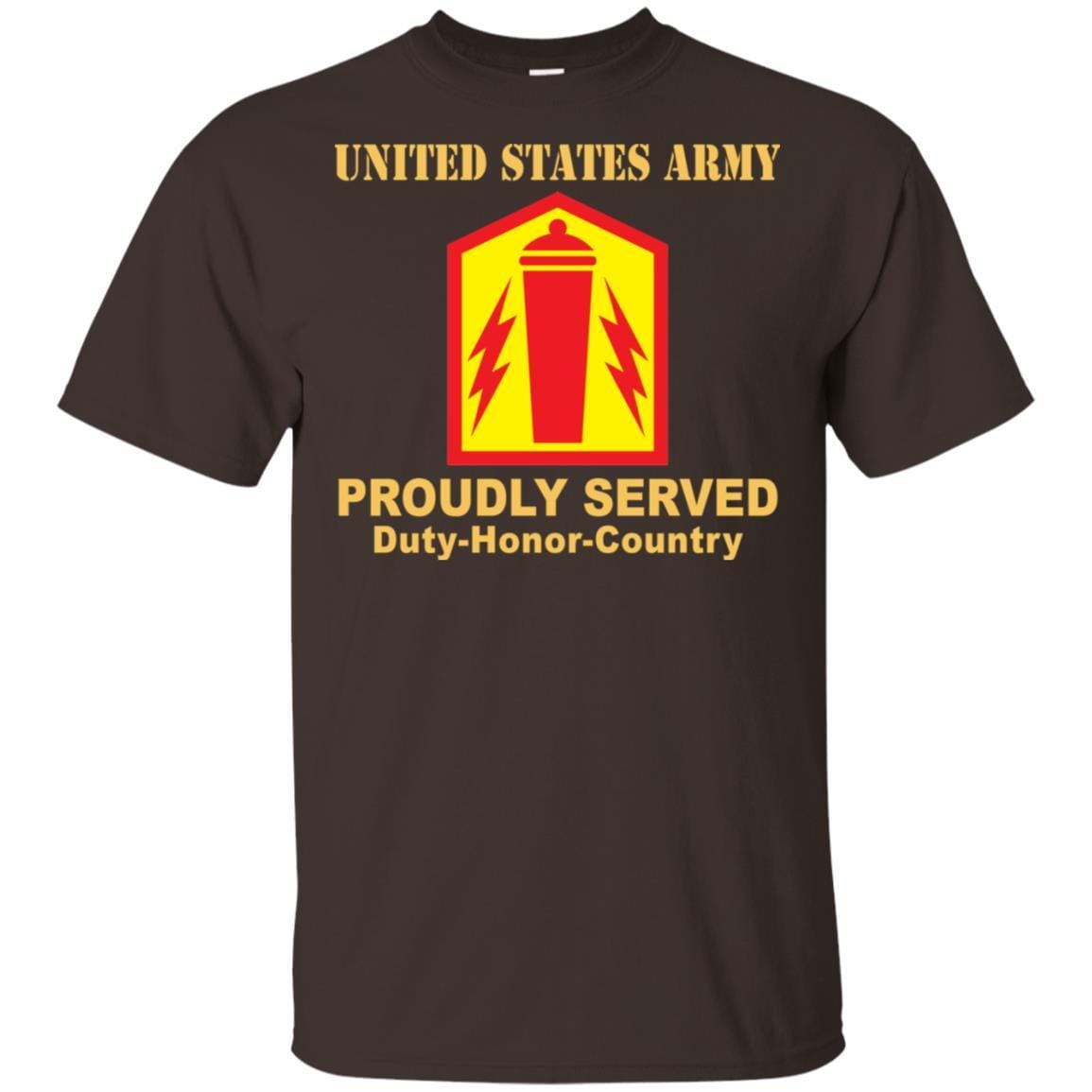 US ARMY 41 FIRES BRIGADE- Proudly Served T-Shirt On Front For Men-TShirt-Army-Veterans Nation
