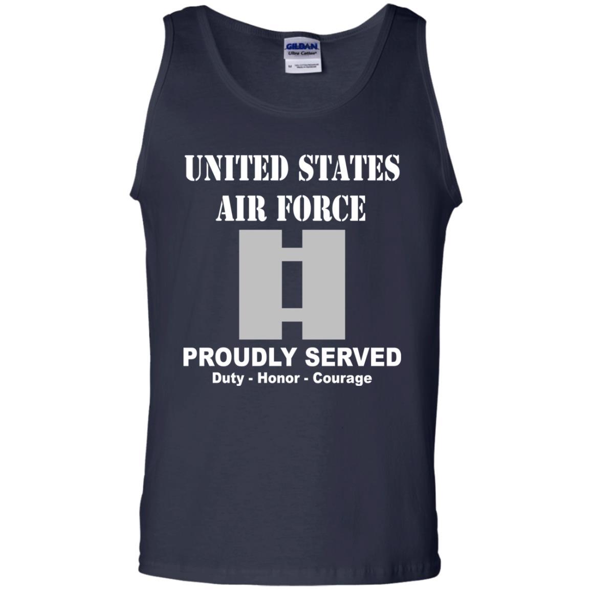 US Air Force O-3 Captain Capt O3 Commissioned Officer Ranks Men Front T Shirt For Air Force-TShirt-USAF-Veterans Nation