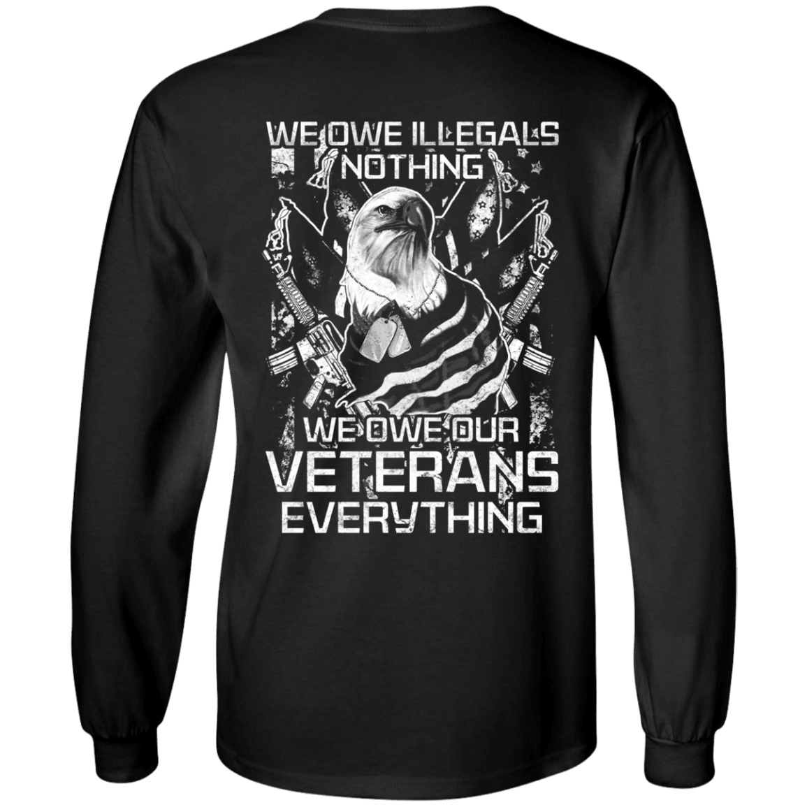 Military T-Shirt "We Owe Our Veterans Everything" Men Back-TShirt-General-Veterans Nation