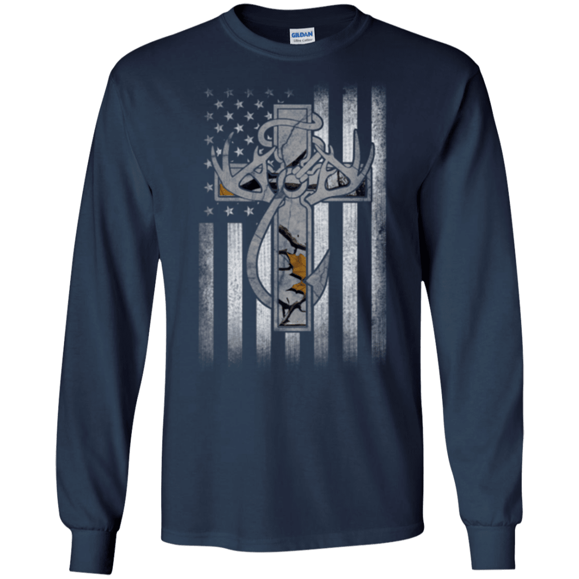 Military T-Shirt "Hunting Faith Flag Veteran"-TShirt-General-Veterans Nation