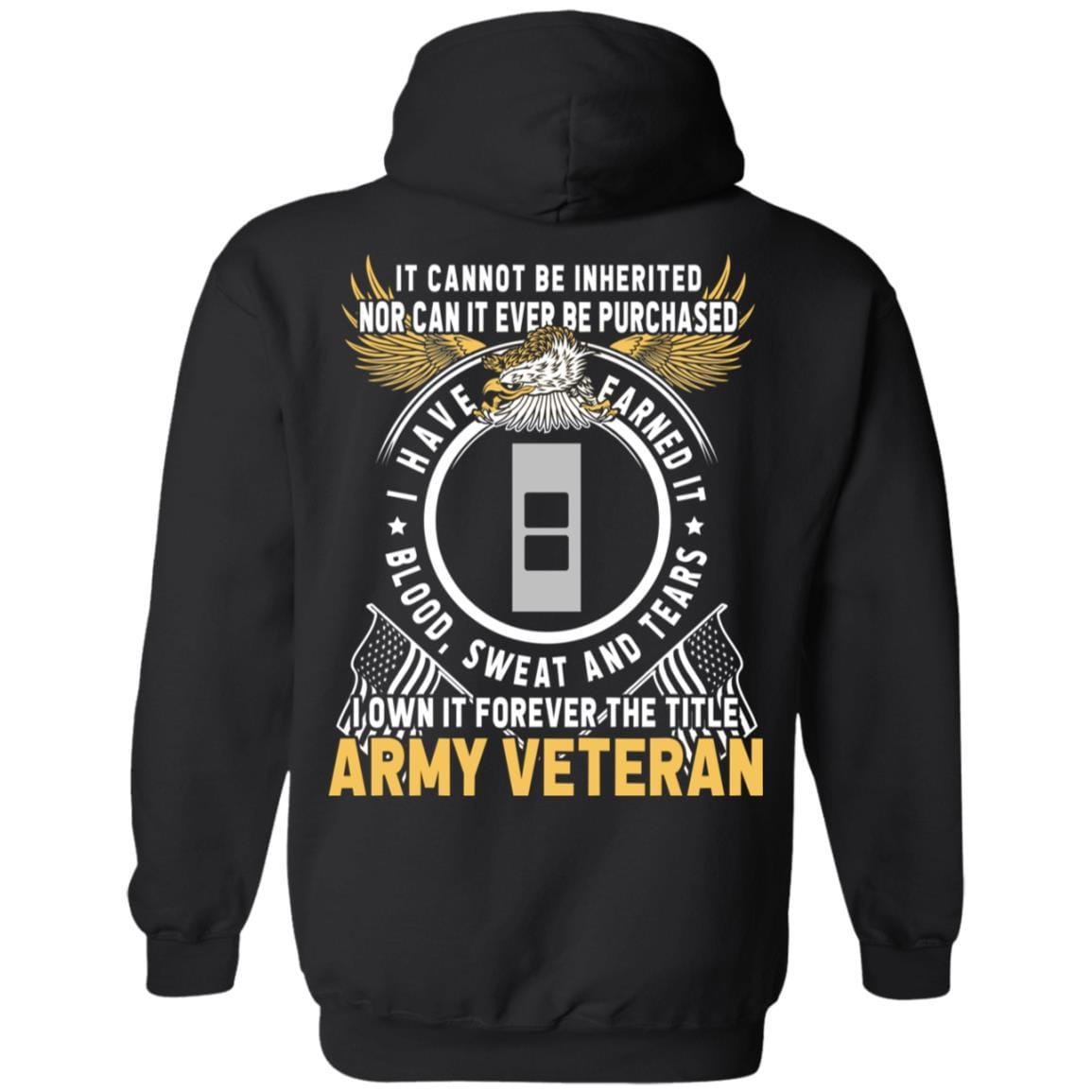 US Army W-2 Chief Warrant Officer 2 W2 CW2 Warrant Officer Ranks T-Shirt For Men On Back-TShirt-Army-Veterans Nation