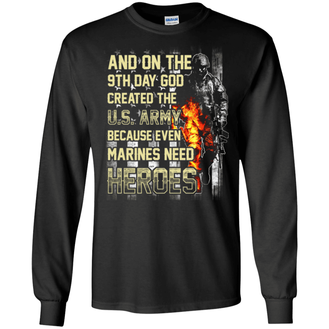 On The 9th Day God Created The US Army T Shirt-TShirt-Army-Veterans Nation