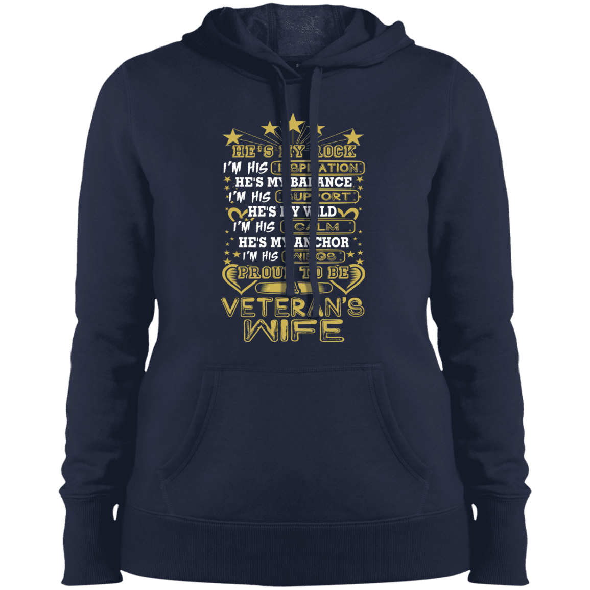 Military T-Shirt "Proud To Be A Veteran's Wife" -TShirt-General-Veterans Nation