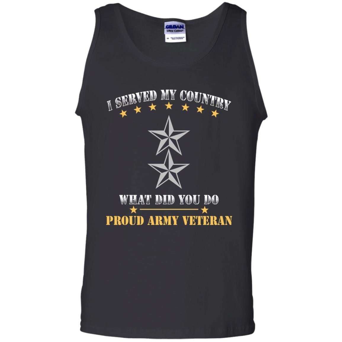 US Army O-8 Major General O8 MG General Officer Ranks Men Front T Shirt - Proud US Army Veteran-TShirt-Army-Veterans Nation