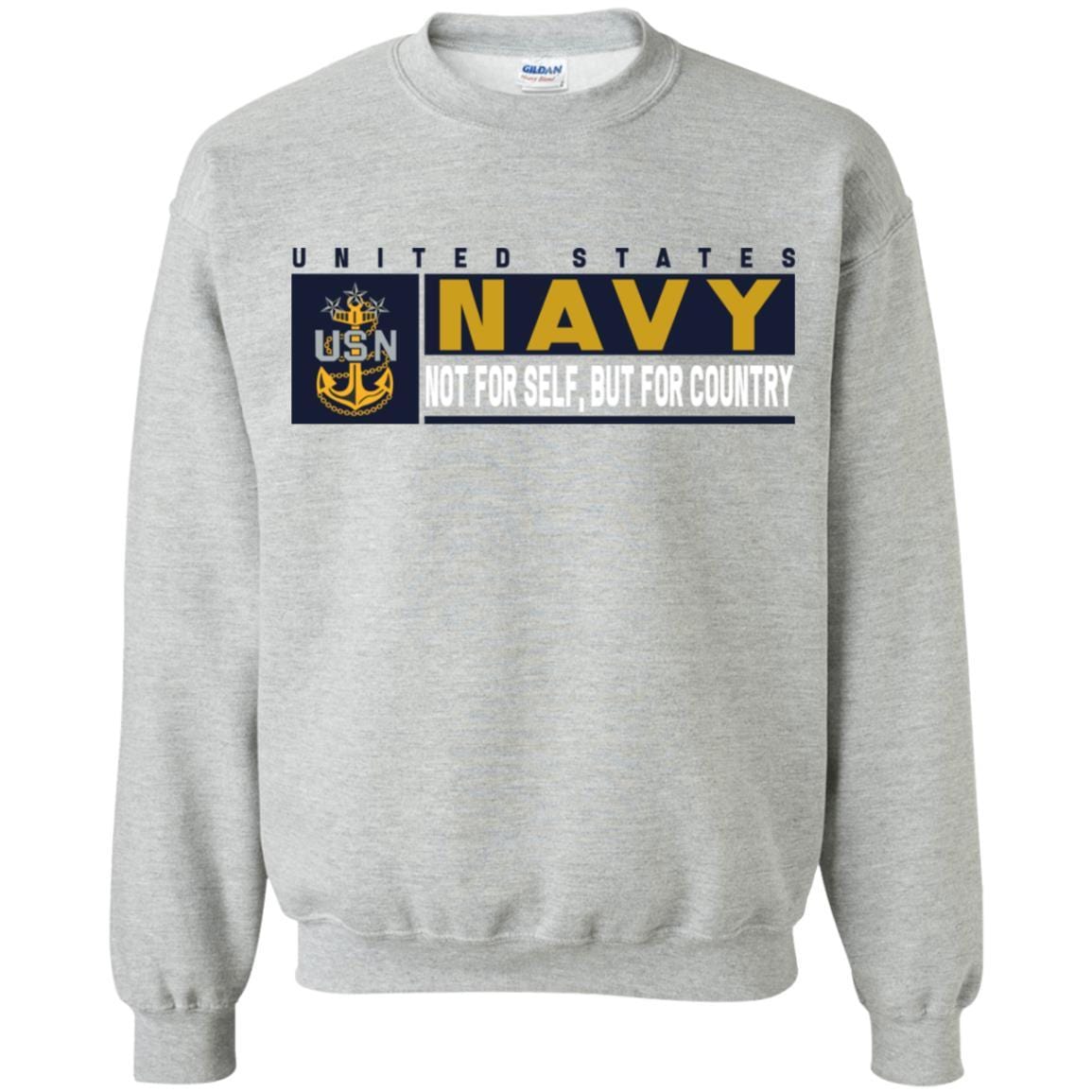 US Navy E-9 Master Chief Petty Officer Of The Navy MCPON Not For Self, But For Country Long Sleeve - Pullover Hoodie-TShirt-Navy-Veterans Nation