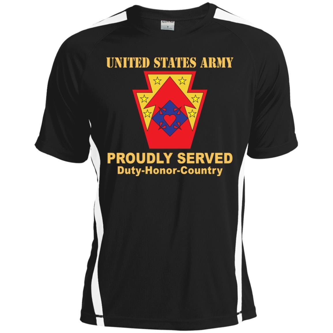 US ARMY 213 SUPPORT GROUP- Proudly Served T-Shirt On Front For Men-TShirt-Army-Veterans Nation