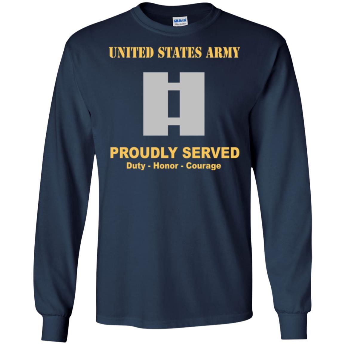 US Army O-3 Captain O3 CPT Commissioned Officer Ranks Men Front Shirt US Army Rank-TShirt-Army-Veterans Nation