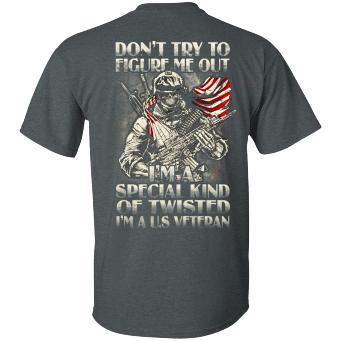 Military T-Shirt "Don't Try to Figure Me Out - I'm A US Veteran"-TShirt-General-Veterans Nation