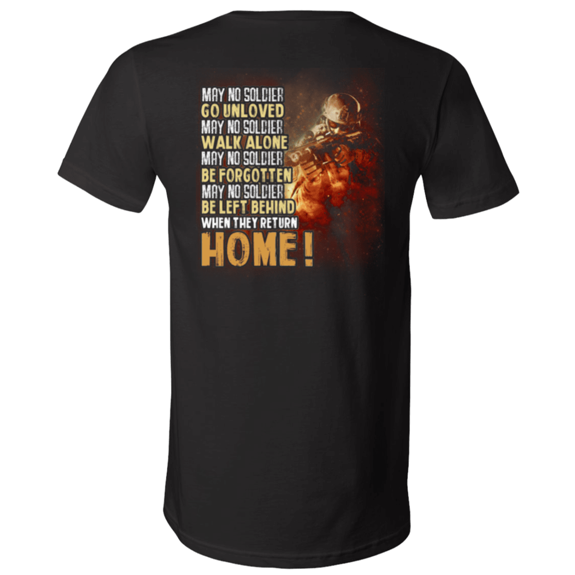 Military T-Shirt "Veteran - Go Unloved, Walk Alone, Be Forgotten, Be Left Behind, Home"-TShirt-General-Veterans Nation