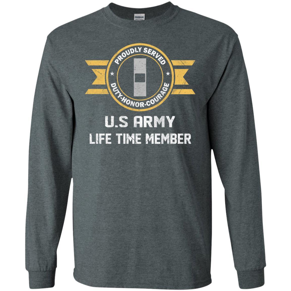 Life Time Member - US Army W-1 Warrant Officer 1 W1 WO1 Warrant Officer Ranks Men T Shirt On Front-TShirt-Army-Veterans Nation