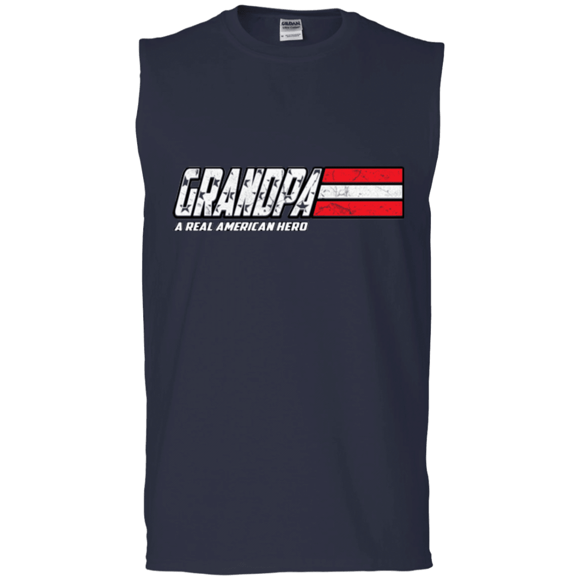 Military T-Shirt "Grandpa - A Real American Hero - Men" Front-TShirt-General-Veterans Nation