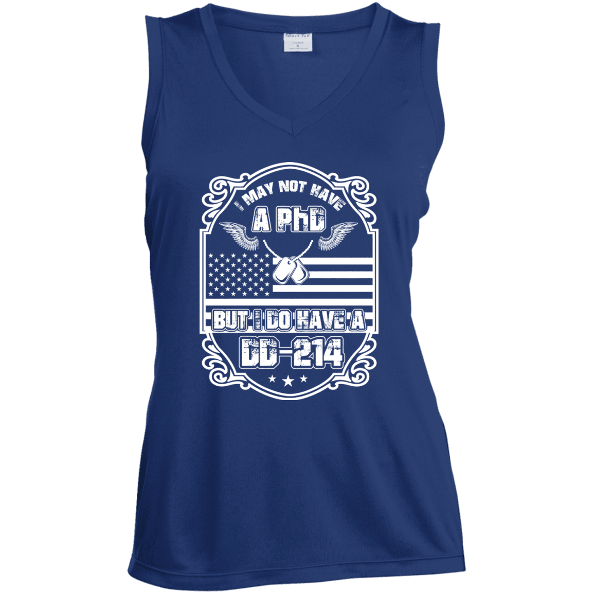 Military T-Shirt "I May Not Have A PhD But I Have DD214"-TShirt-General-Veterans Nation