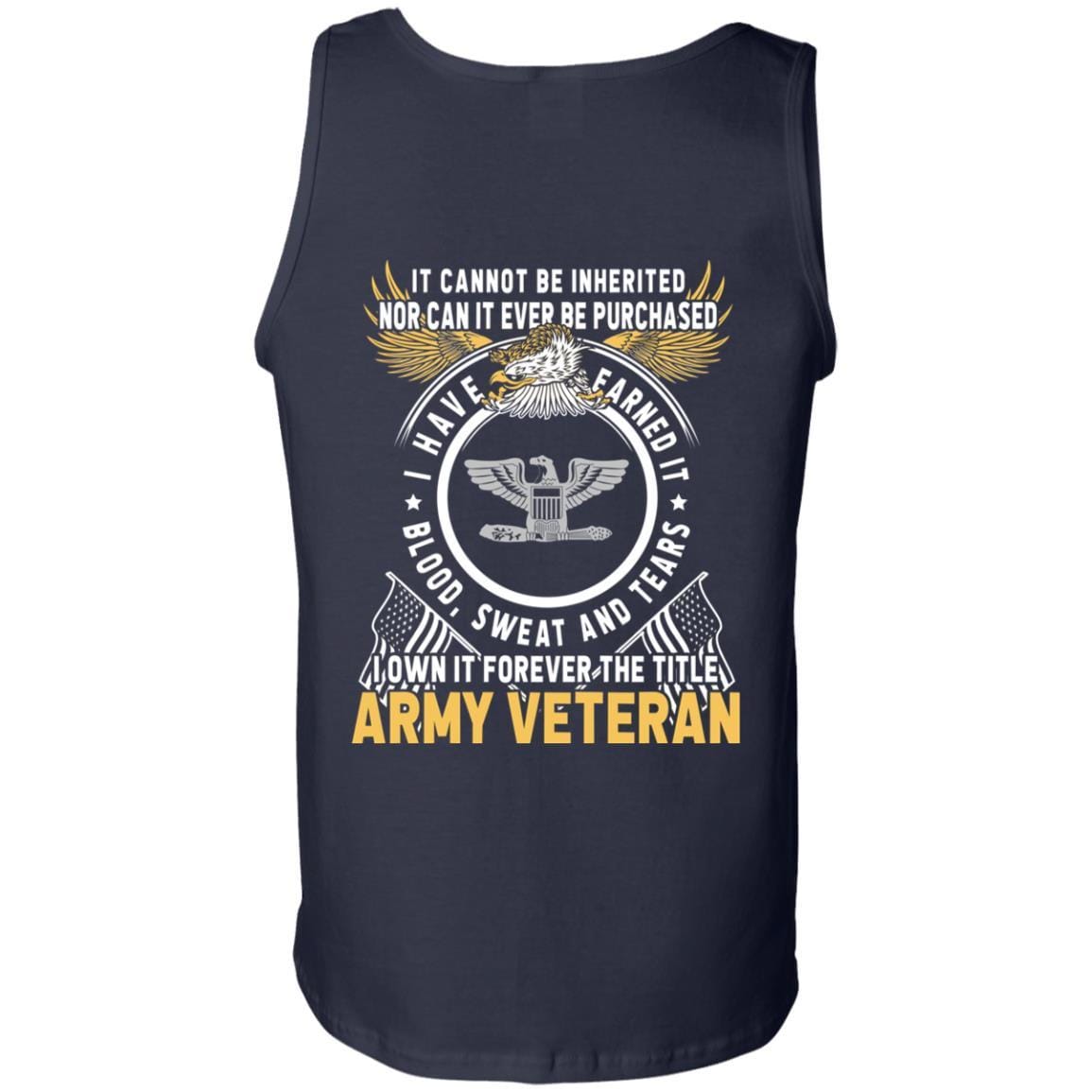 US Army O-6 Colonel O6 COL Field Officer Ranks T-Shirt For Men On Back-TShirt-Army-Veterans Nation