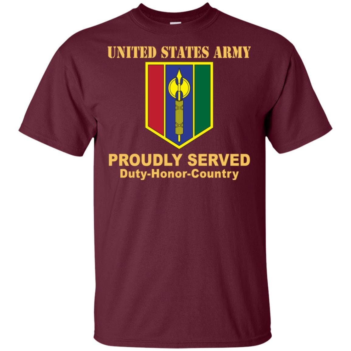 US ARMY 302 MANEUVER ENHANCEMENT BRIGADE- Proudly Served T-Shirt On Front For Men-TShirt-Army-Veterans Nation