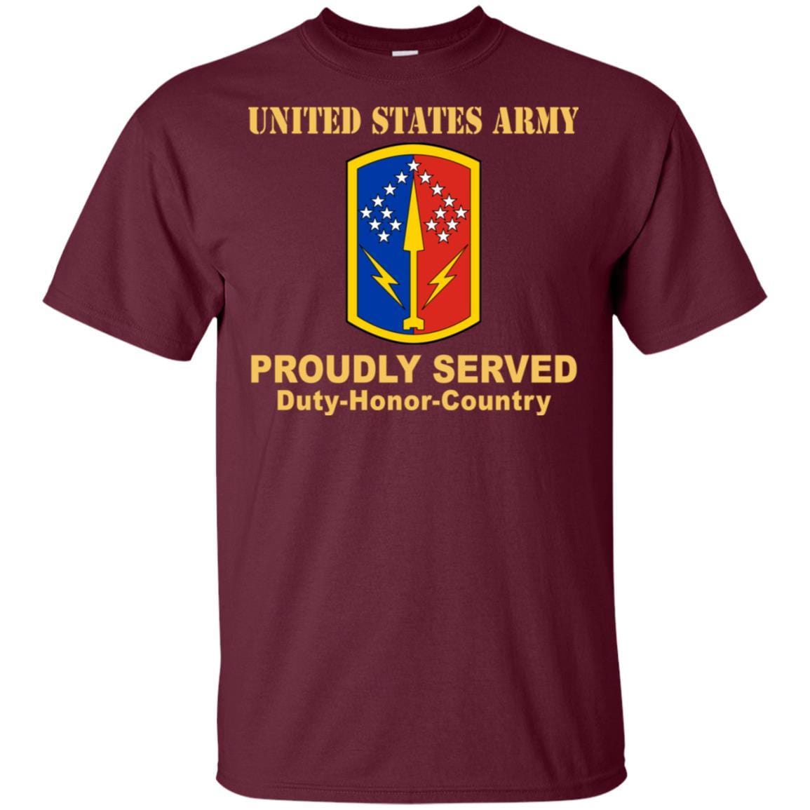 US ARMY 174 AIR DEFENSE ARTILLERY BRIGADE - Proudly Served T-Shirt On Front For Men-TShirt-Army-Veterans Nation