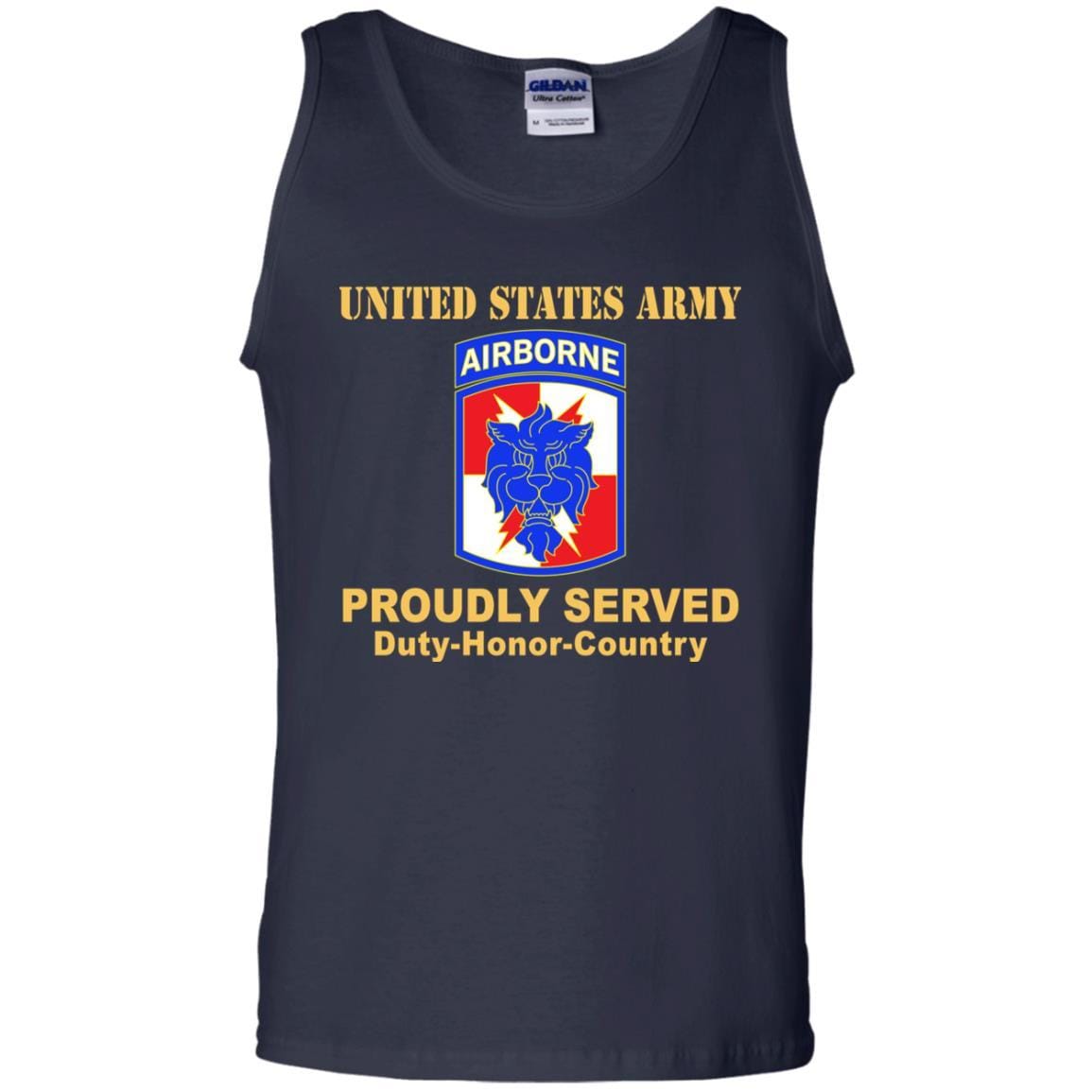 US ARMY 35TH SIGNAL BRIGADE W AIRBORNE TAB- Proudly Served T-Shirt On Front For Men-TShirt-Army-Veterans Nation