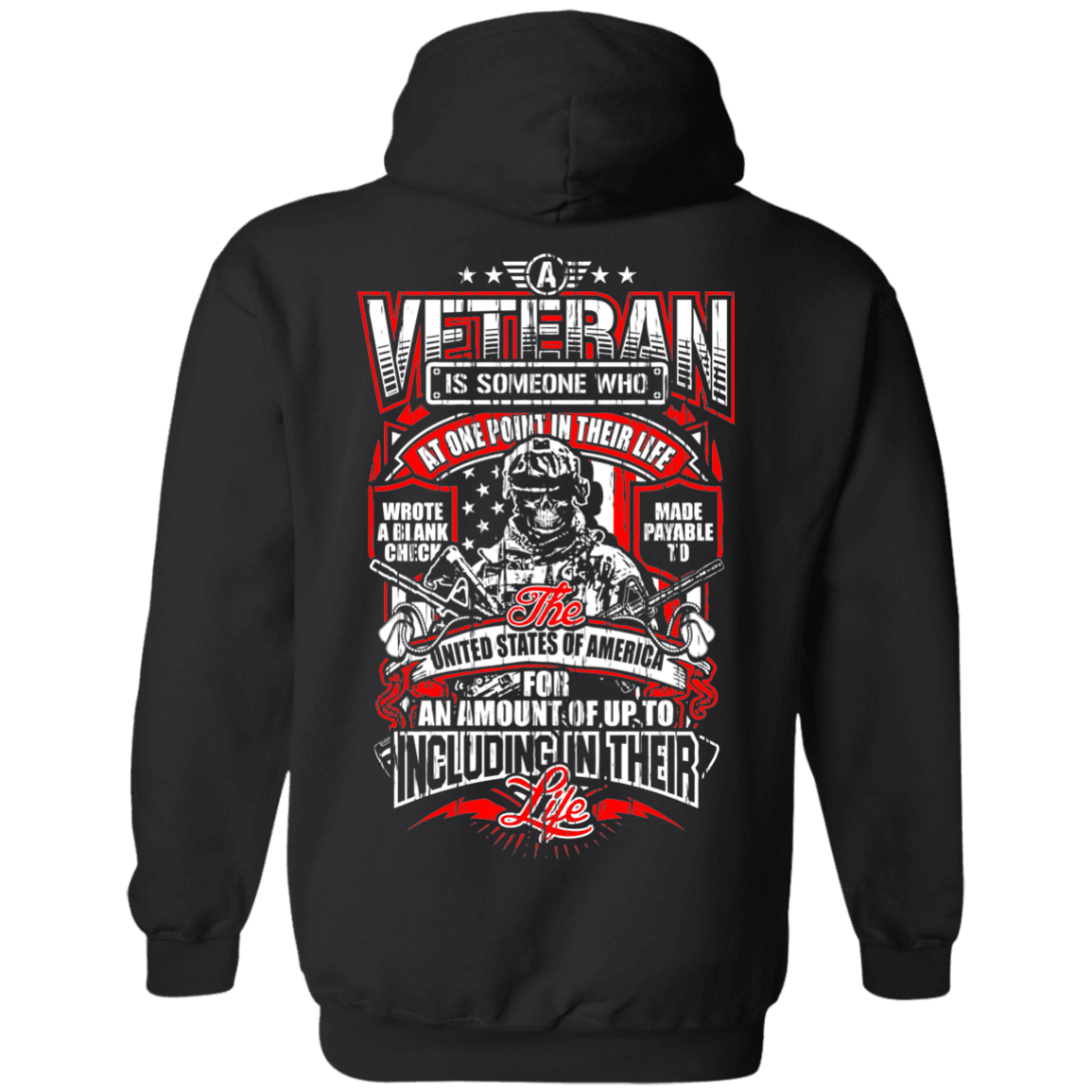 Military T-Shirt "A Veteran" Men Back-TShirt-General-Veterans Nation