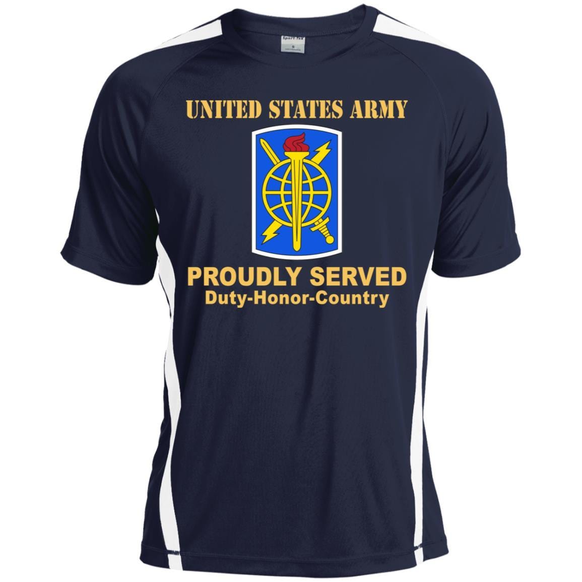 US ARMY 500TH MILITARY INTELLIGENCE BRIGADE- Proudly Served T-Shirt On Front For Men-TShirt-Army-Veterans Nation