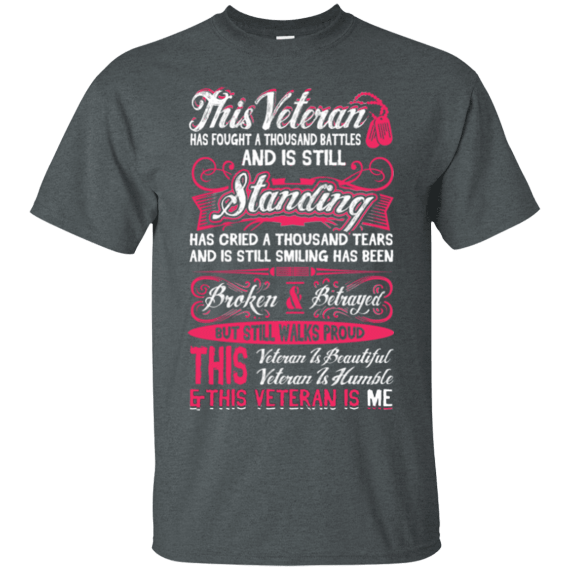 Military T-Shirt "This Veteran is Beautiful and Humble"-TShirt-General-Veterans Nation