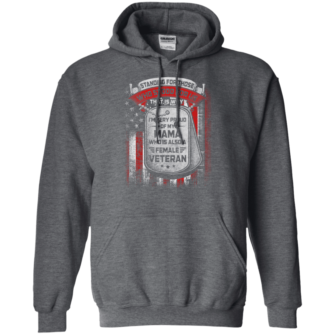 Military T-Shirt "Standing For Those Who Stood For Us" Front-TShirt-General-Veterans Nation