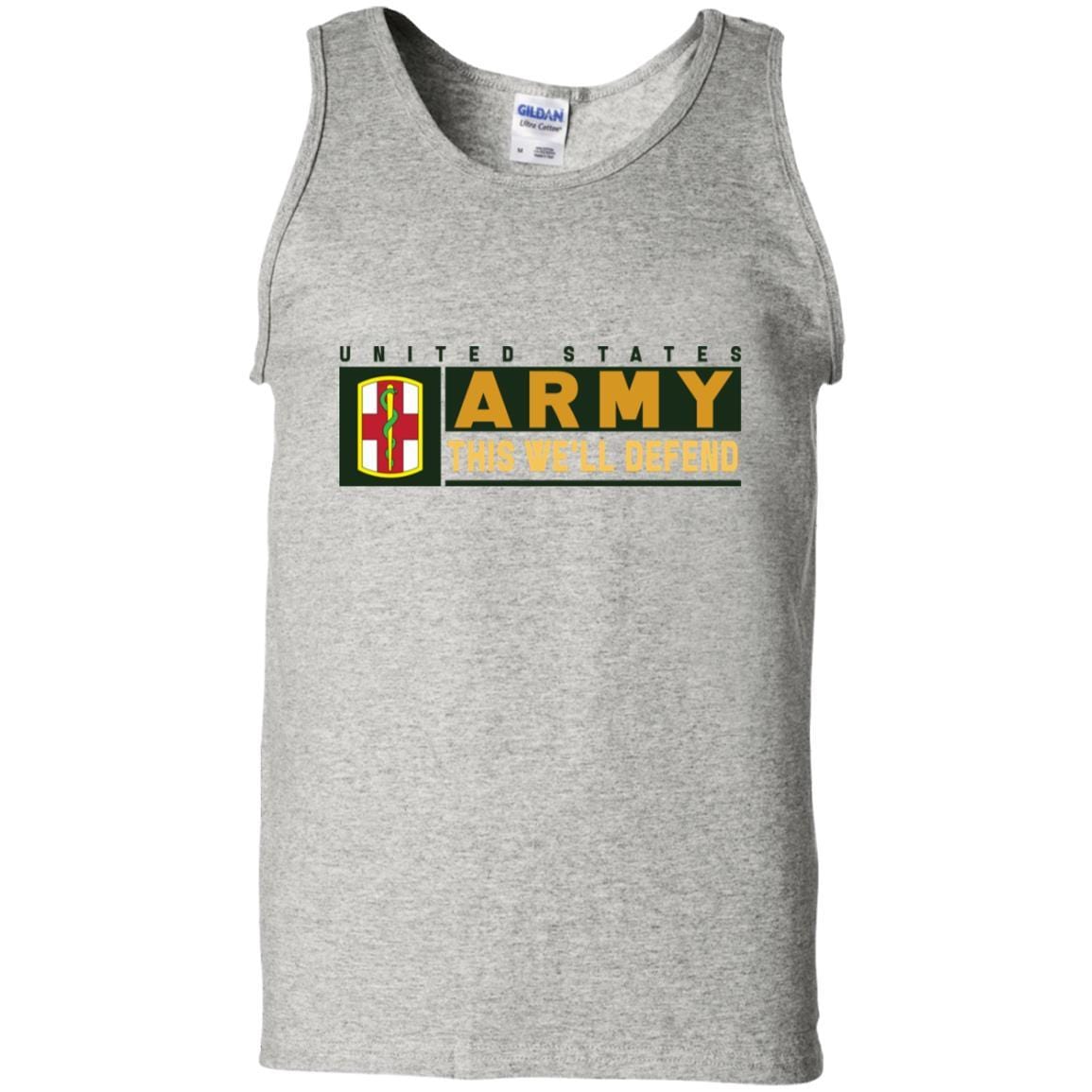 US Army 1ST MEDICAL BRIGADE- This We'll Defend T-Shirt On Front For Men-TShirt-Army-Veterans Nation