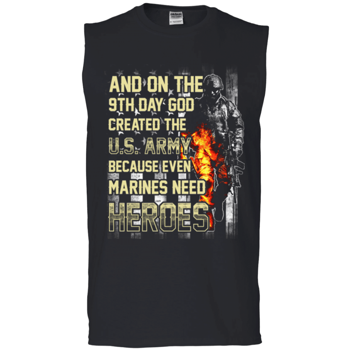 On The 9th Day God Created The US Army T Shirt-TShirt-Army-Veterans Nation