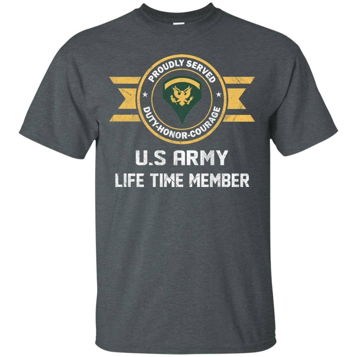 Life Time Member - US Army E-5 SPC E5 Specialist Ranks Men T Shirt On Front-TShirt-Army-Veterans Nation