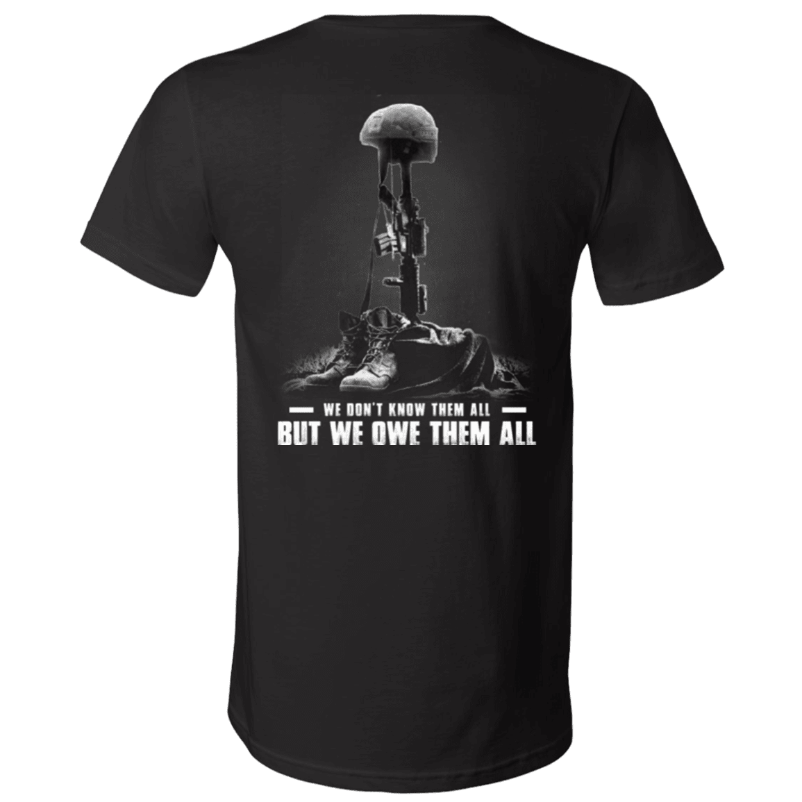 Military T-Shirt "We Owe Them All" - Men Back-TShirt-General-Veterans Nation