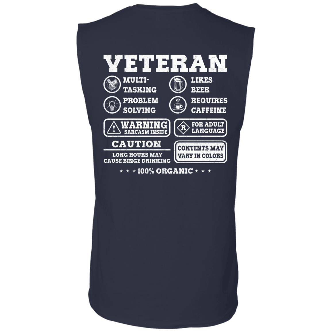 Military T-Shirt "Veteran Multitasking Sarcasm" Men Back-TShirt-General-Veterans Nation