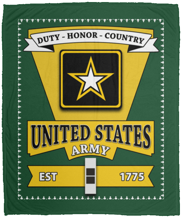 US Army W-2 Chief Warrant Officer 2 W2 CW2 Warrant Officer Blanket Cozy Plush Fleece Blanket - 50x60-Blankets-Army-Ranks-Veterans Nation
