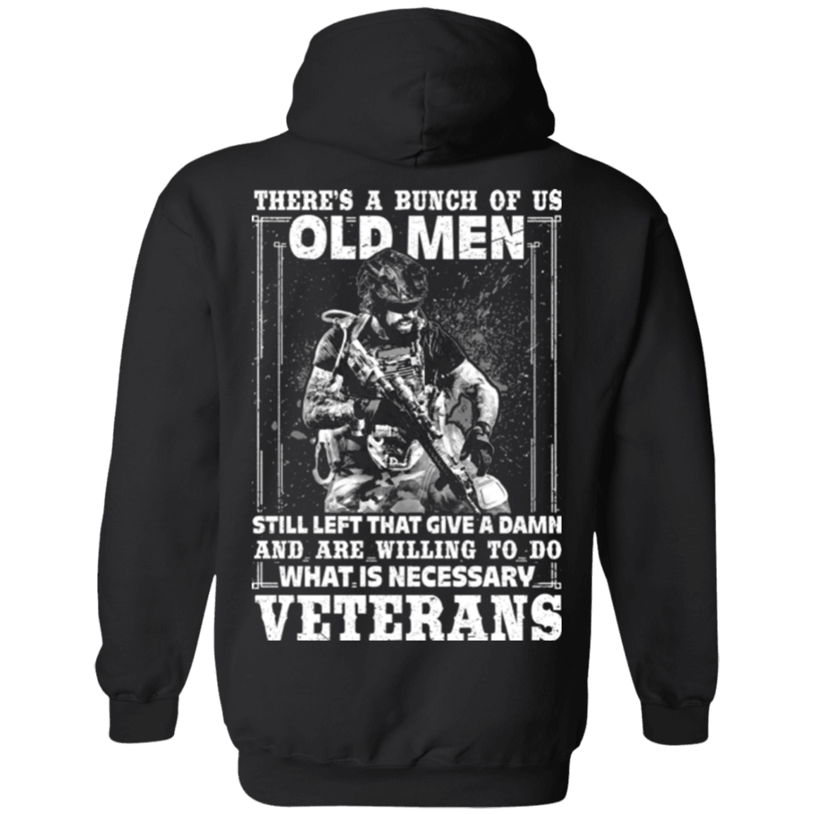 Military T-Shirt "Old Veteran Are Willing To Do" - Men Back-TShirt-General-Veterans Nation