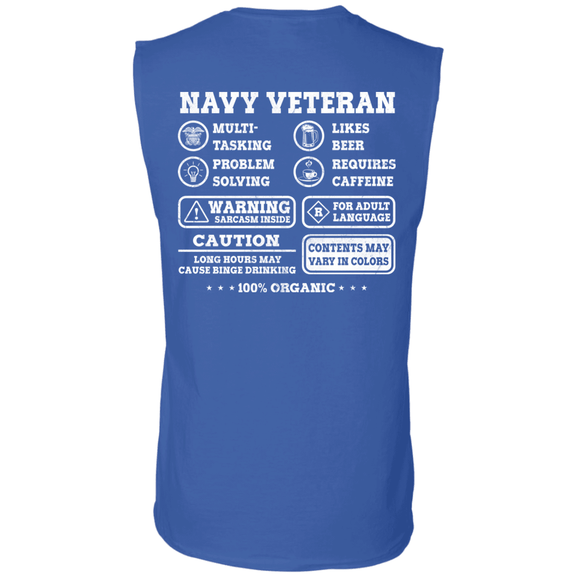 Navy Veteran Multitasking Sarcasm Men Back T Shirts-TShirt-Navy-Veterans Nation