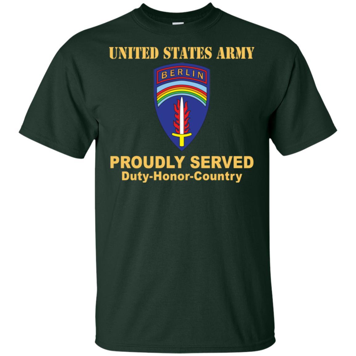 US ARMY BERLIN COMMAND- Proudly Served T-Shirt On Front For Men-TShirt-Army-Veterans Nation