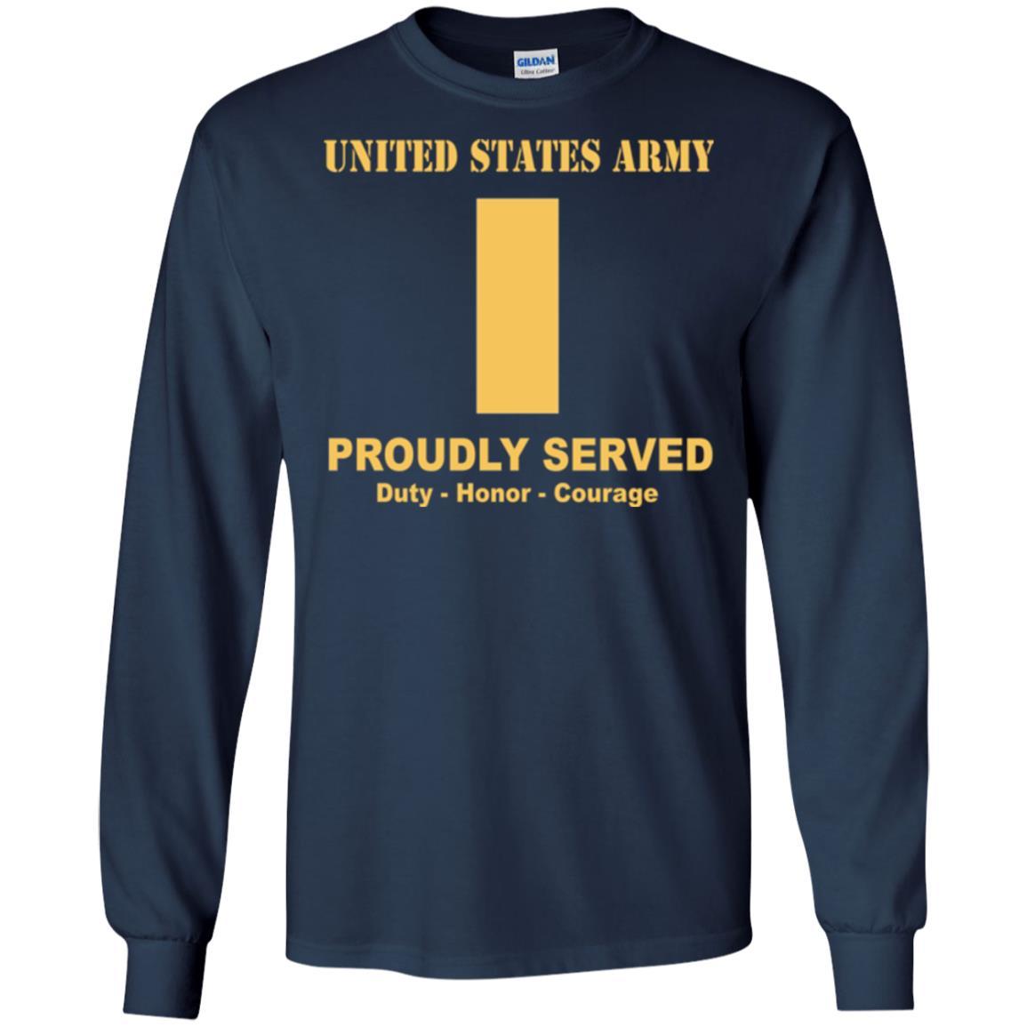 US Army O-1 Second Lieutenant O1 2LT Commissioned Officer Ranks Men Front Shirt US Army Rank-TShirt-Army-Veterans Nation