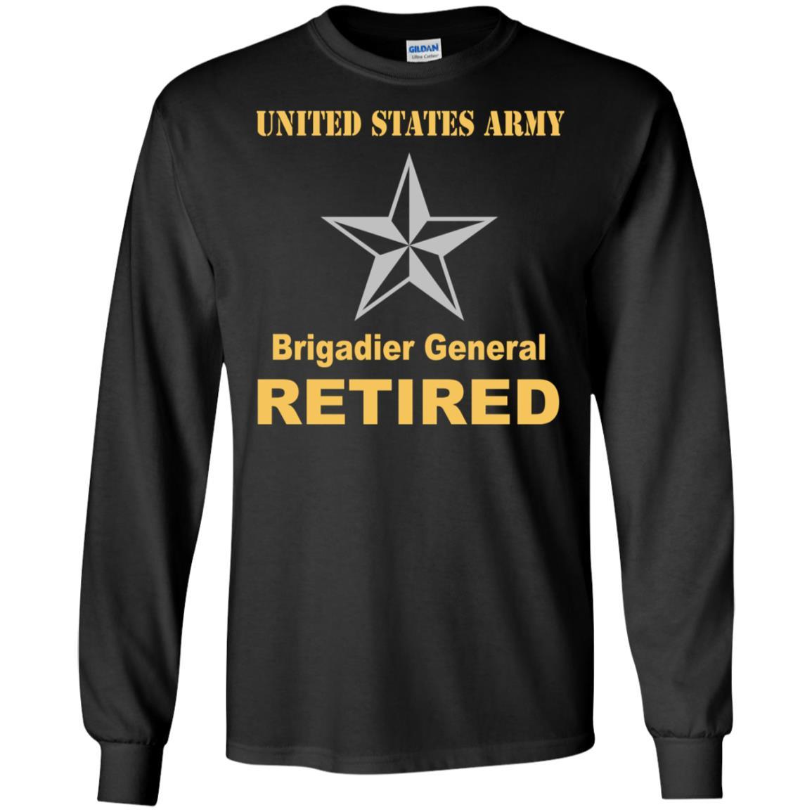 US Army O-7 Brigadier General O7 BG General Officer Retired Men T Shirt On Front-TShirt-Army-Veterans Nation