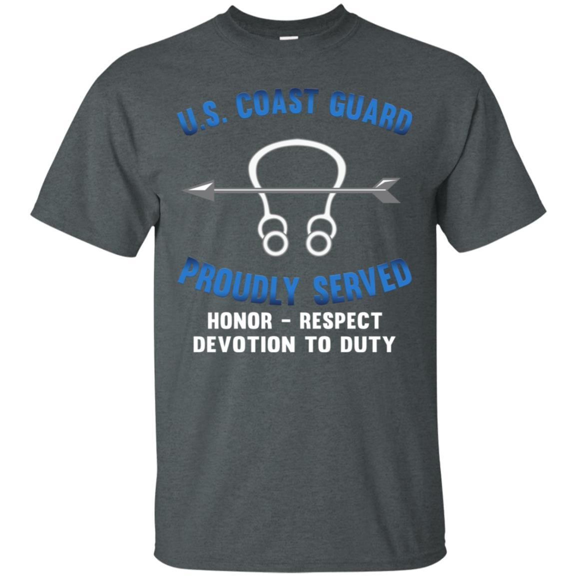 US Coast Guard Sonar Technician ST Logo Proudly Served T-Shirt For Men On Front-TShirt-USCG-Veterans Nation