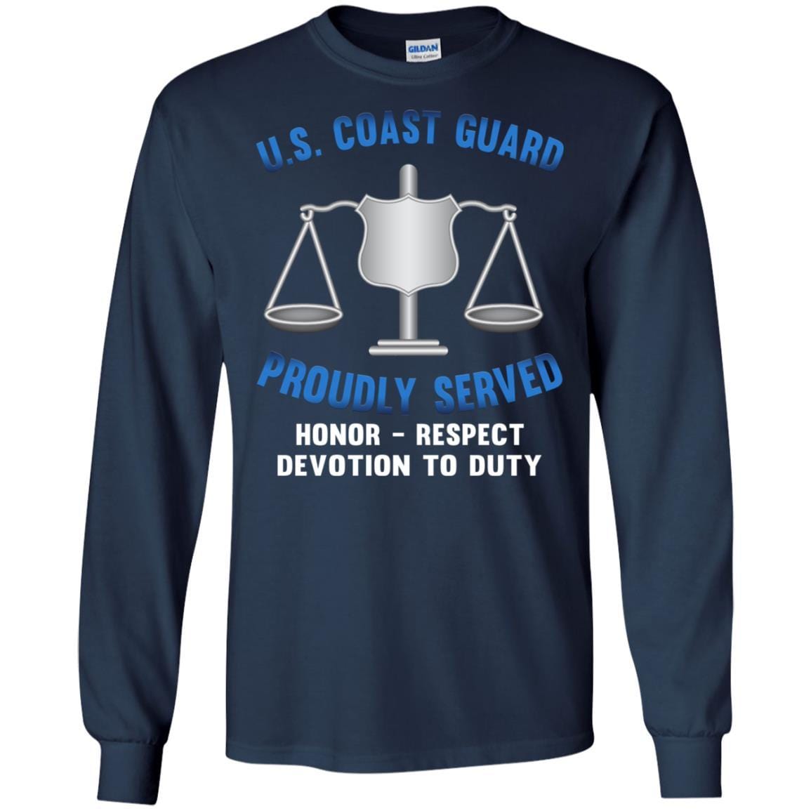 USCG INVESTIGATOR IV Logo Proudly Served T-Shirt For Men On Front-TShirt-USCG-Veterans Nation