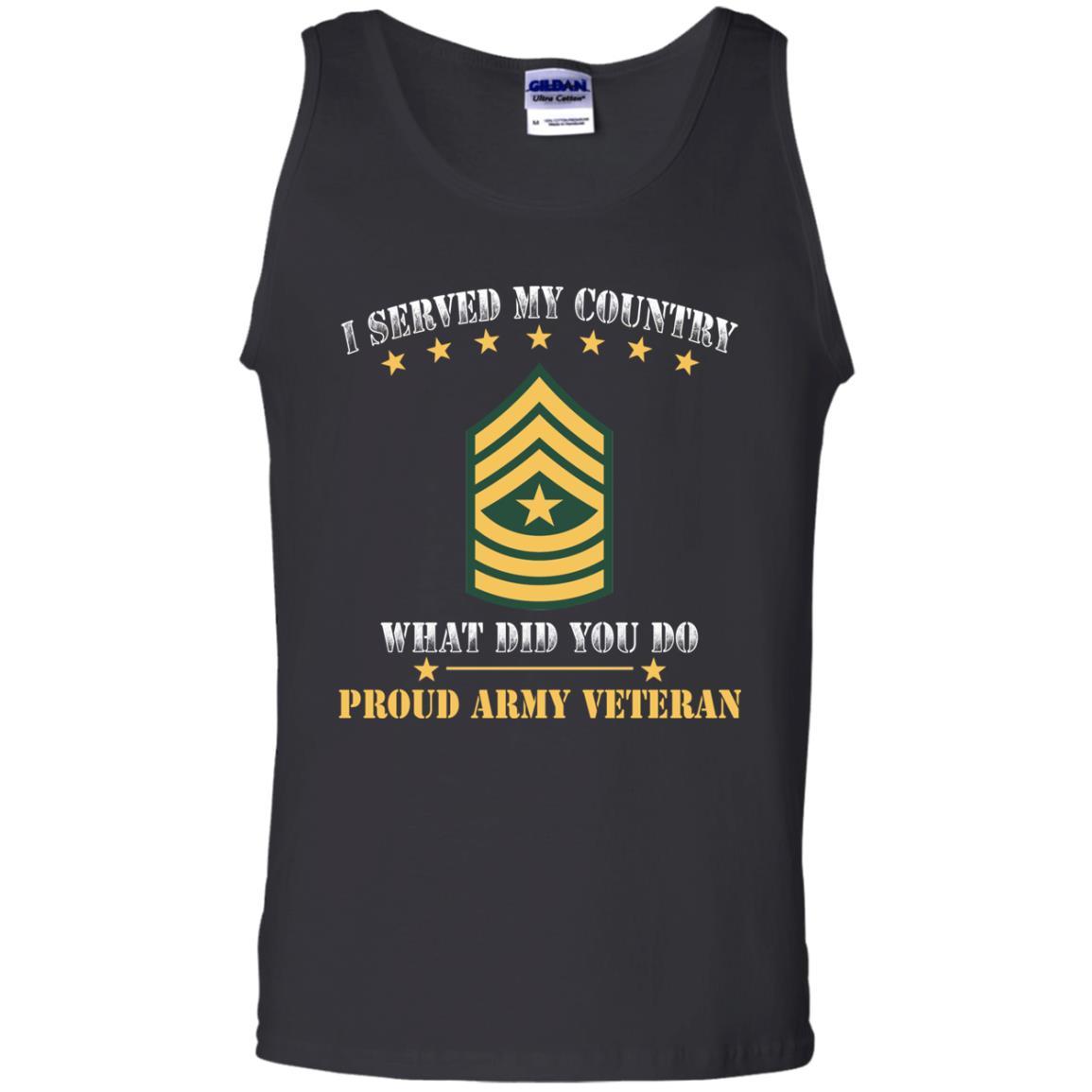 US Army E-9 Sergeant Major E9 SGM Noncommissioned Officer Ranks Men Front T Shirt - Proud US Army Veteran-TShirt-Army-Veterans Nation