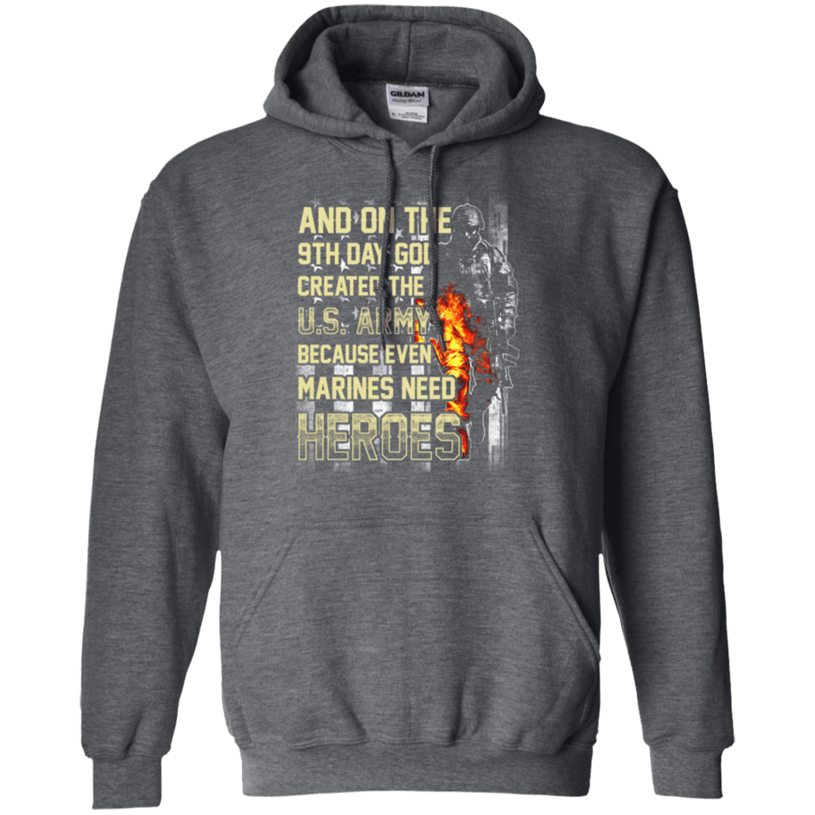 On The 9th Day God Created The US Army T Shirt-TShirt-Army-Veterans Nation