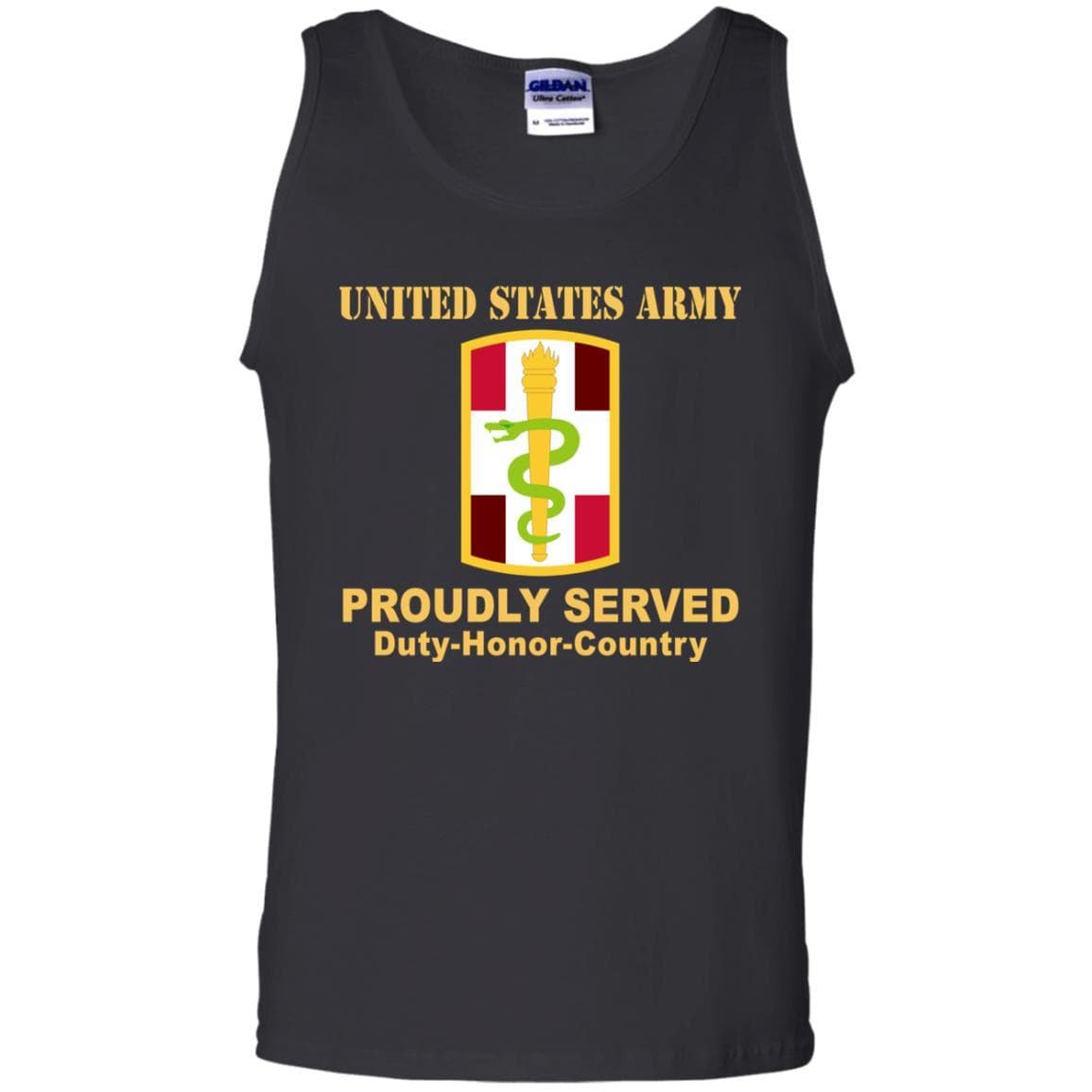 US ARMY 330TH MEDICAL BRIGADE- Proudly Served T-Shirt On Front For Men-TShirt-Army-Veterans Nation