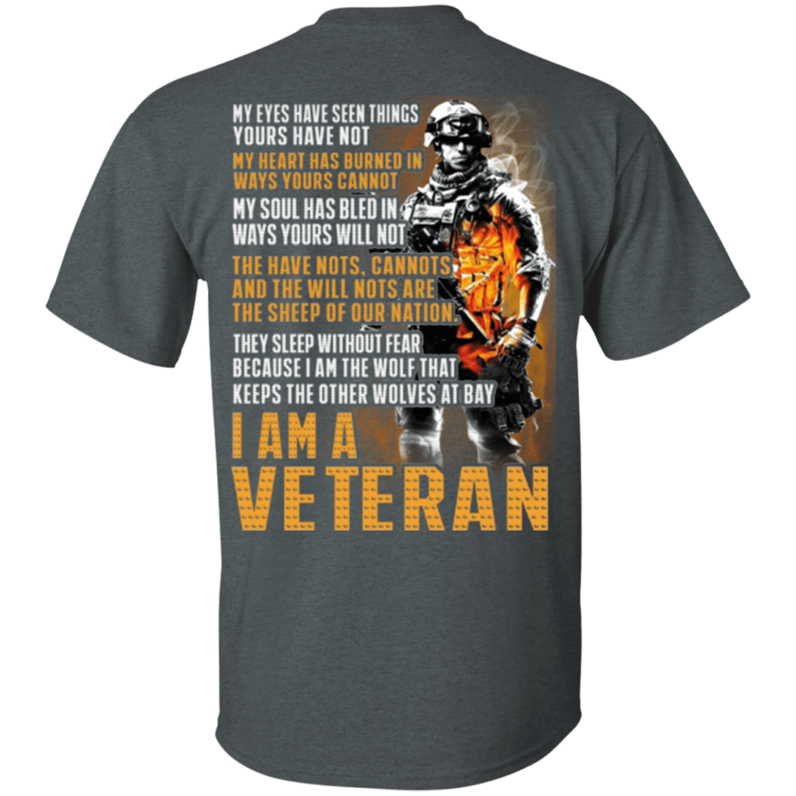 Military T-Shirt "I Am A Veteran"-TShirt-General-Veterans Nation