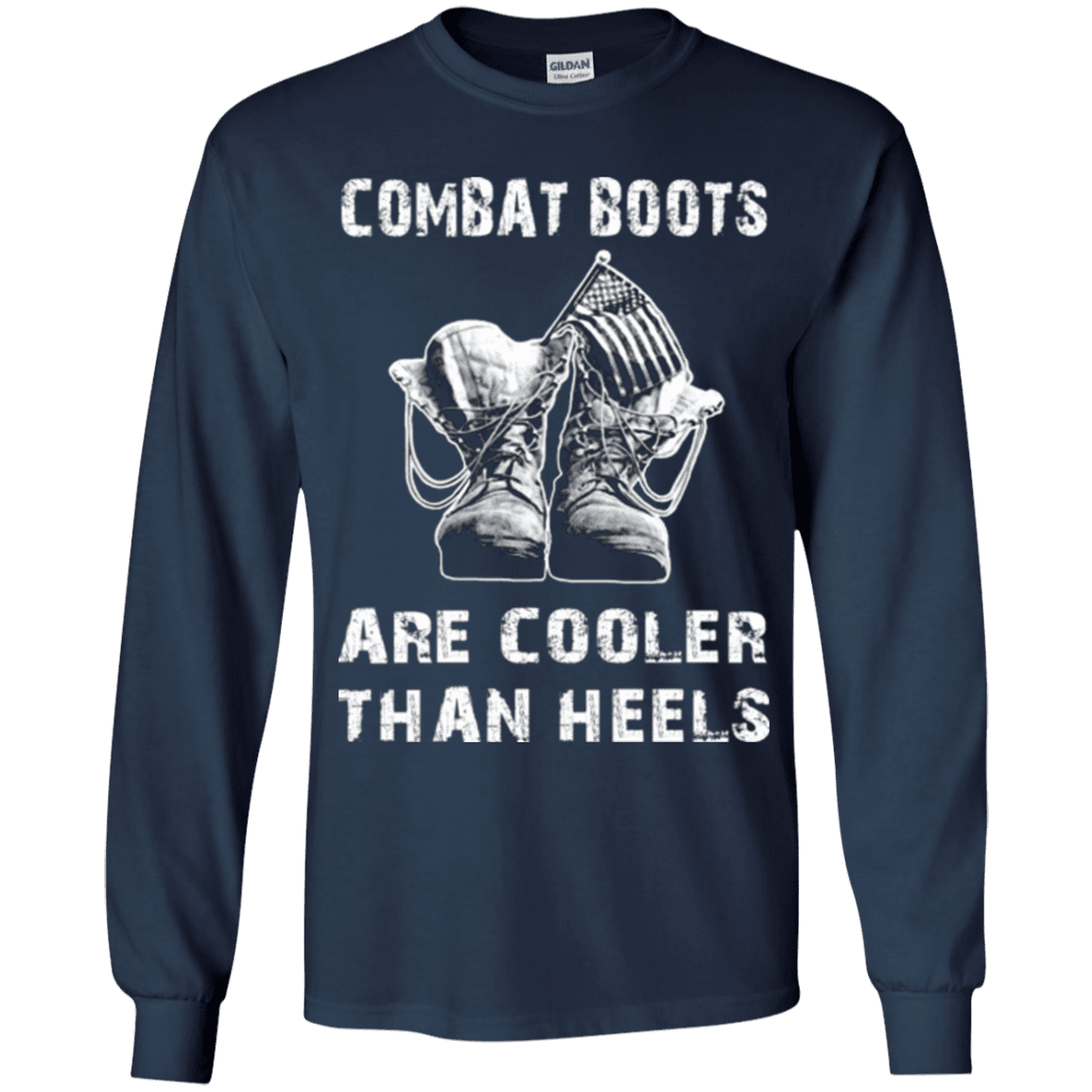 Military T-Shirt "Veteran - Combat Boots Are Cooler Than Heels"-TShirt-General-Veterans Nation