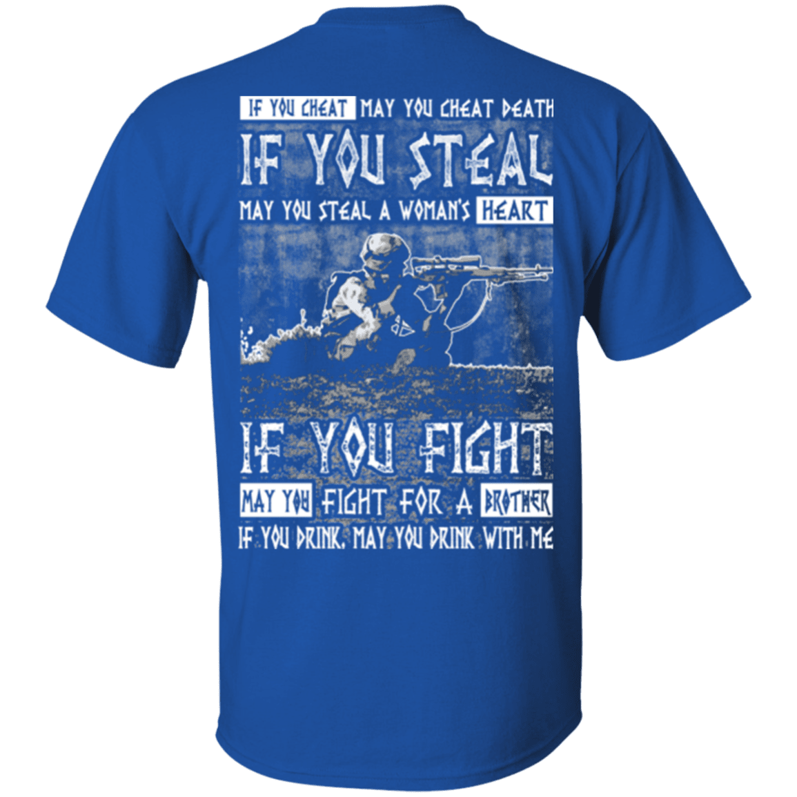 Military T-Shirt "Veteran - Fight For a Brother, Drink With Me"-TShirt-General-Veterans Nation