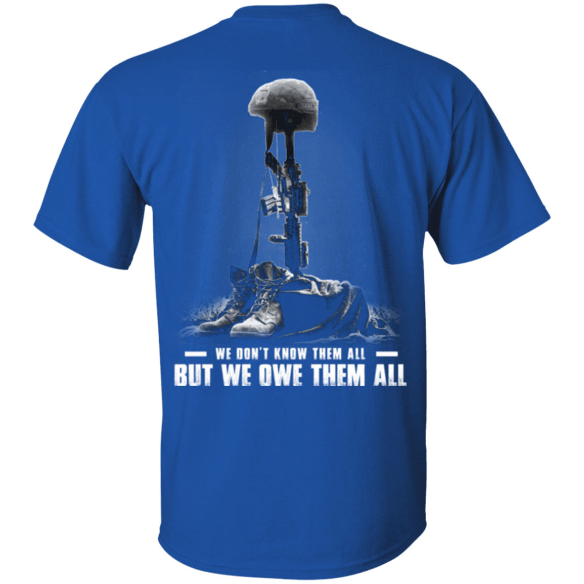 Military T-Shirt "We Owe Them All" - Men Back-TShirt-General-Veterans Nation