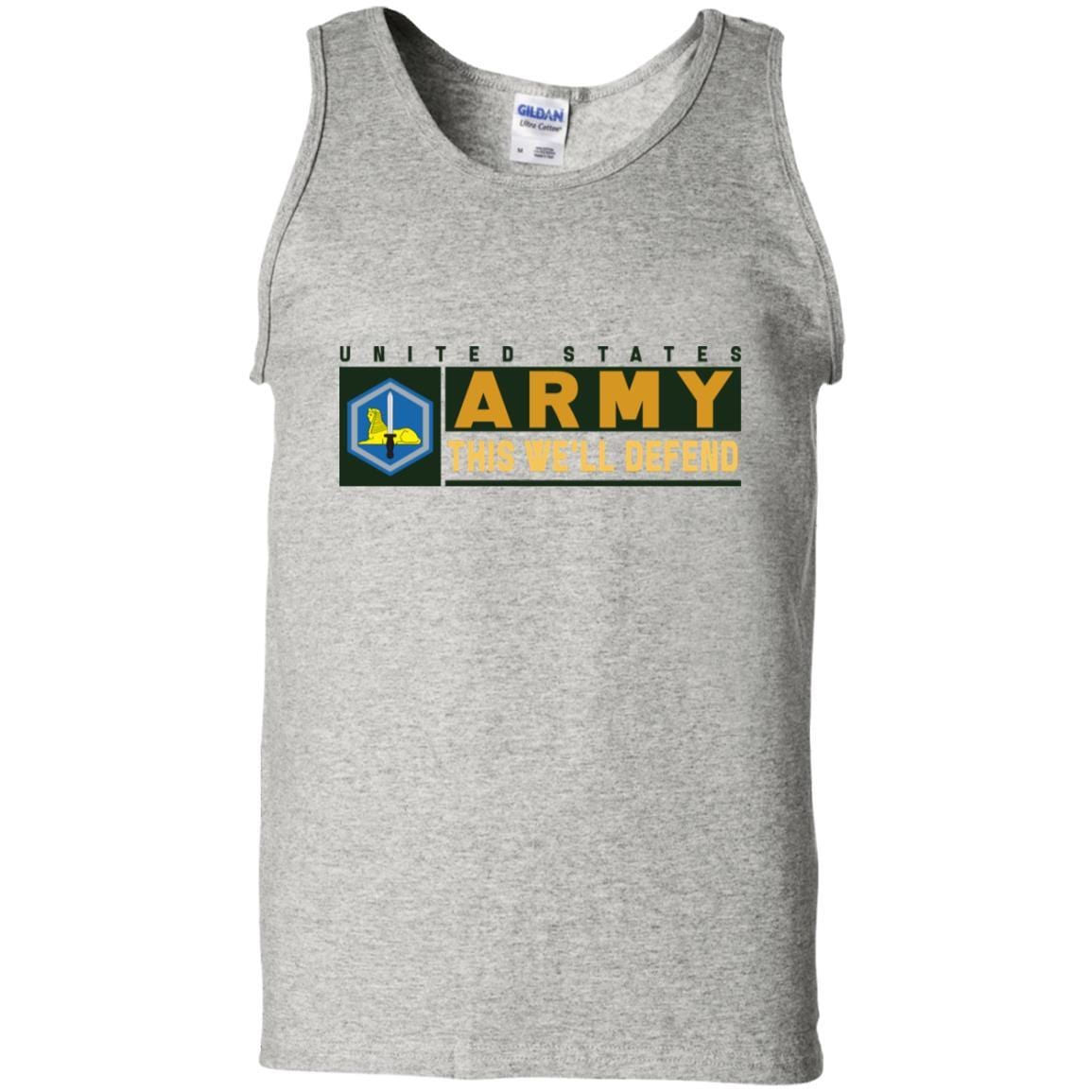 US Army 66TH MILITARY INTELLIGENCE BRIGADE- This We'll Defend T-Shirt On Front For Men-TShirt-Army-Veterans Nation