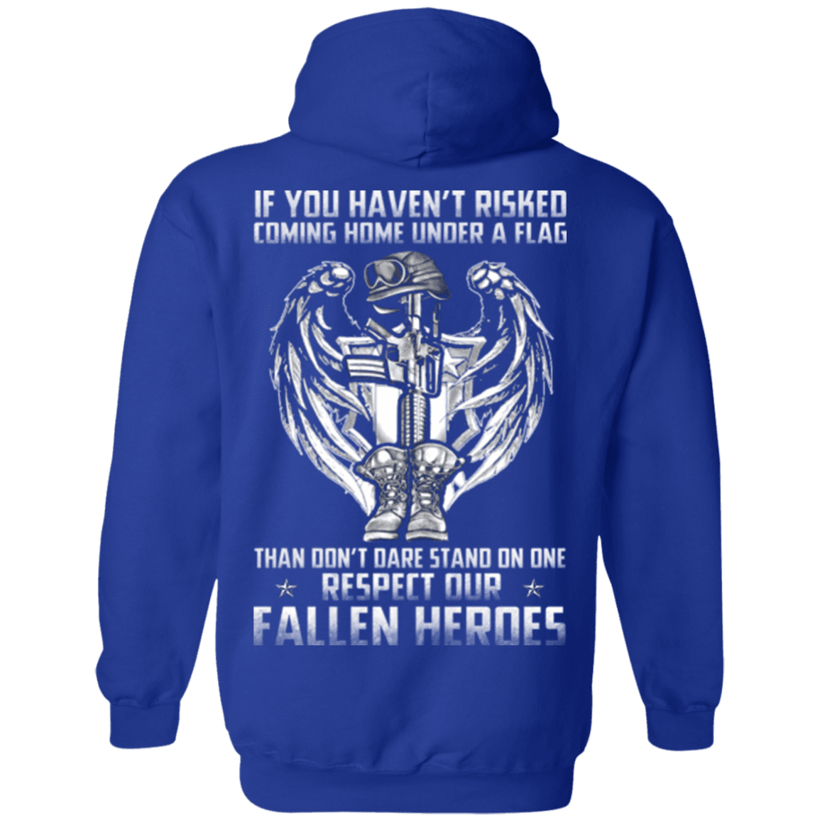 Military T-Shirt "Veteran - Under A Flag Respect Our Fallen Heroes"-TShirt-General-Veterans Nation