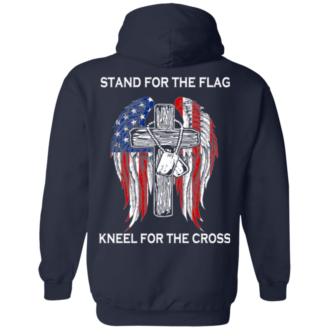 Military T-Shirt "Veteran - Stand For The Flag Kneel For The Cross"-TShirt-General-Veterans Nation