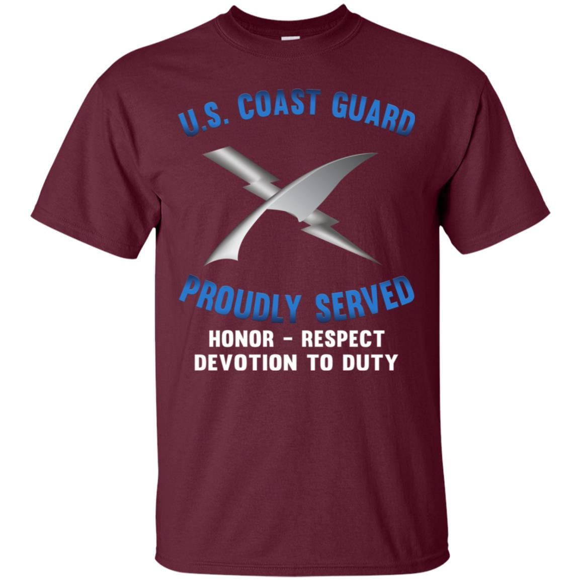 US Coast Guard Intelligence Specialist IS Logo Proudly Served T-Shirt For Men On Front-TShirt-USCG-Veterans Nation