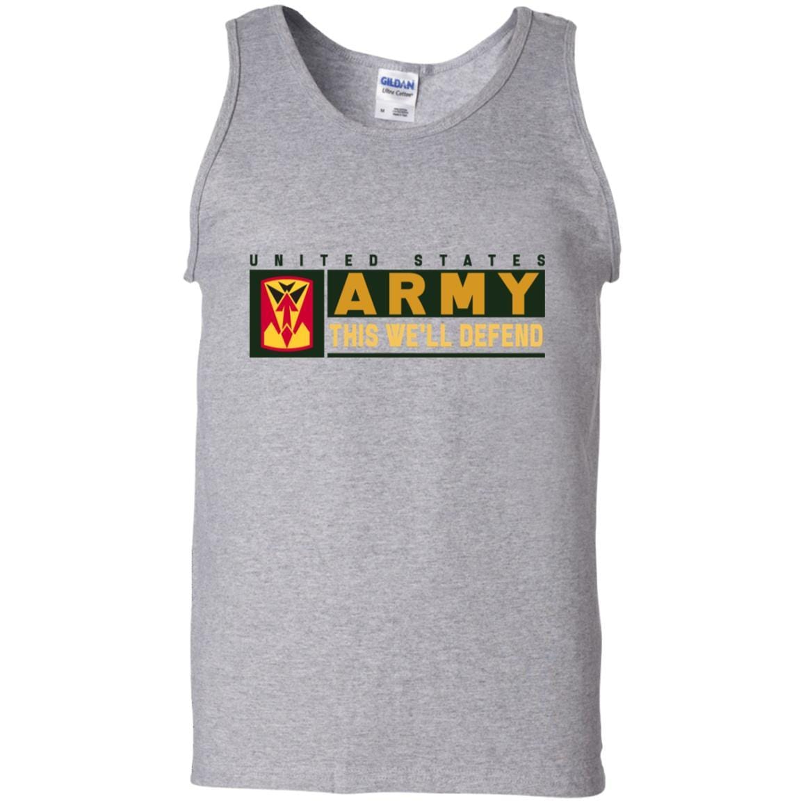 US Army 35TH AIR DEFENSE ARTILLERY BRIGADE CSIB- This We'll Defend T-Shirt On Front For Men-TShirt-Army-Veterans Nation