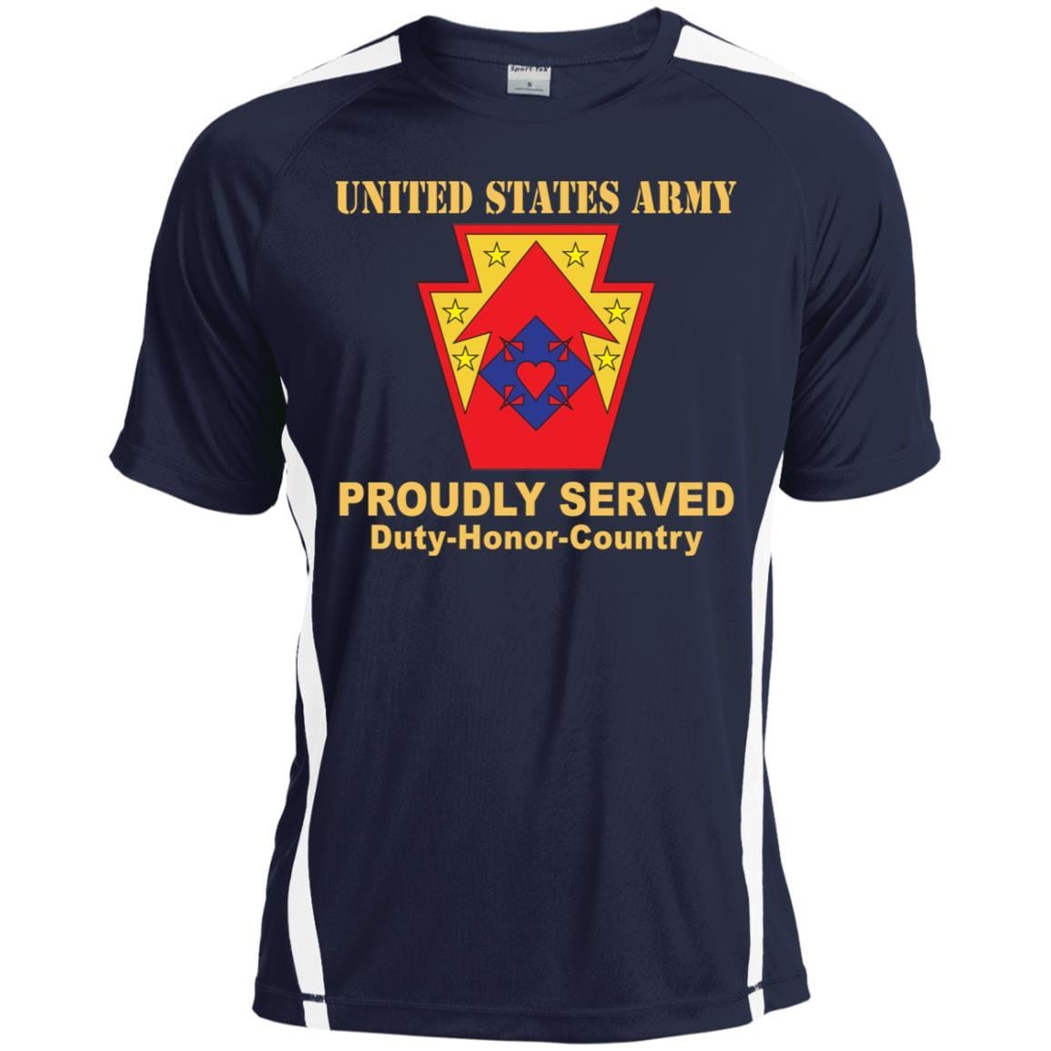 US ARMY 213 SUPPORT GROUP- Proudly Served T-Shirt On Front For Men-TShirt-Army-Veterans Nation
